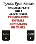Magazine Plate for Glock Pistol - Custom Name