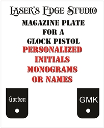 Magazine Plate for Glock Pistol - Custom Name