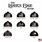 Laser engraved plugs for Glock Pistols - Flags 01