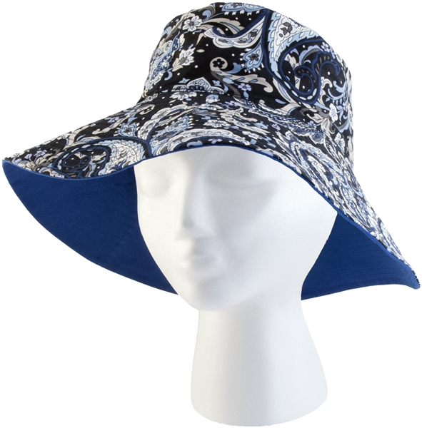 Women's Classic Cotton Bucket Hat -  Blue Waves UPF 50+
