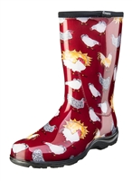 Sloggers Made in the USA  Womens Rain & Garden Boot Chicken Print