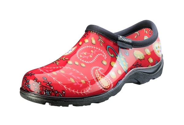 Women's Waterproof Comfort Shoes - Paisley Red