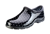 Women's Rain & Garden Shoes - Black & White Polka Dots