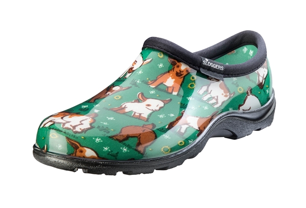 Sloggers Women's Rain & Garden Shoe in Goats Grass Green Print