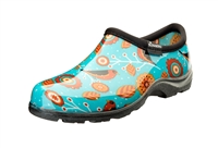 Sloggers Waterproof comfort shoes, Made in the USA! Women's Rain & Garden shoes.Birds TurquoisePrint.