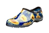 Sloggers Waterproof comfort shoes, Made in the USA! Women's Rain & Garden shoes.Sunflower Blue Print.