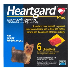 Heartgard Plus Chewables For Dogs Up To 25 lbs, 6 Pack