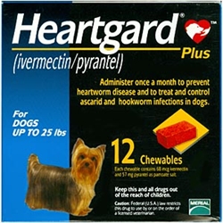 Heartgard Plus Chewables For Dogs Up To 25 lbs, 12 Pack