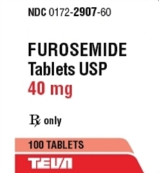 Furosemide 40mg, 100 Tablets