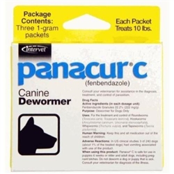 Panacur C (Fenbendazole) Granules-Dewormer For Dogs - 3 Packets YELLOW