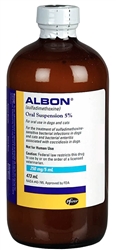 Albon Suspension-Antibiotic For Pets - 16 oz
