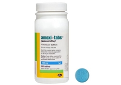 Amoxi-Tabs (Amoxicillin) 100 mg, 500 Tablets Antibiotic for Pets