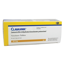 Clavamox 62.5mg, 210 Tablets