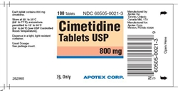 Cimetidine 800mg, 100 Tablets