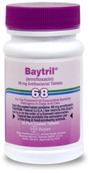 Baytril-Antibiotic For Pets - 50 Film Coated Tablets