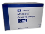 Monoject Curved Tip Syringe 12cc - 50/Box