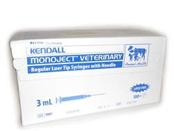 Monoject Syringe 3 cc, 22G X 1" l Syringe Needle Combination - Cat