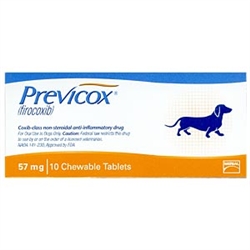 Previcox (firocoxib) 57mg, 10 Tablets Dog Athritis Pain Medication