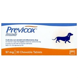 Previcox (firocoxib) 57mg, 30 Tablets Dog Athritis Pain Medication