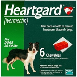Heartgard Dog Heartworm Preventative - Green 6 Pack
