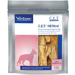 C.E.T. HEXtra Premium Chews with Chlorhexidine for Dogs, 30 Large