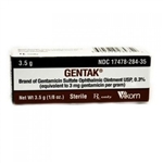 Gentamicin Sulfate Ophthalmic Ointment, 3.5g