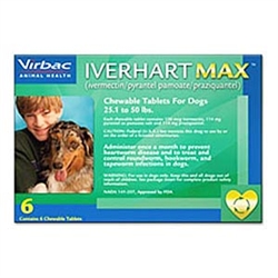 Iverhart Max for Dogs 25-50 lbs, 6 Pack