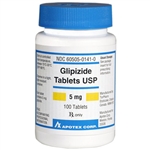 Glipizide 5mg, 100 Tablets