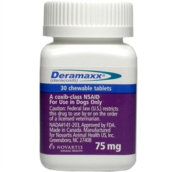 Deramaxx Chewable Tablets 75mg, 30 Tablets