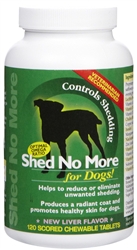 Shed No More for Dogs, Liver Flavored, 120 Chewable Tablets