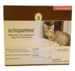 Ectopamine Natural Flea, Tick and Mosquito Control for Cats, 6 Pack