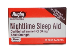 Diphenhydramine HCL [Compare to Benedryl] 50 mg, 1000 Tablets