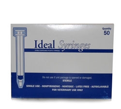 Ideal Syringe-Sterile, Disposable Syringes - 50/Box