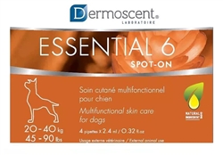 Dermoscent Essential 6 Spot-On Skin Care For Large Dogs 20-40 kg (45-90 lbs) 4 Tubes