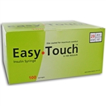 EasyTouch Insulin Syringe U-100, 1/2 cc, 29 ga. x 1/2", 100/Box