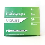 UltiCare Insulin Syringe U-100 1 cc, 31 ga. x  5/16", 100/Box