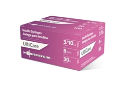 UltiCare Insulin Syringe U-100 3/10 cc, 30 ga. x 5/16", 100/Box