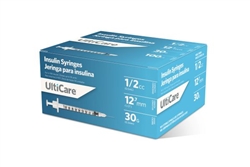 UltiCare Insulin Syringe U-100 1/2 cc, 30 ga. x 1/2", 100/Box