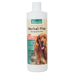 NaturVet Herbal Flea Shampoo With Essential Oils, 16 oz