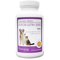 Antiox-Ultra 5000 For Dogs and Cats, 60 Chewable Tablets