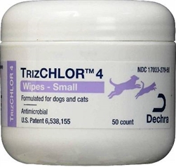 TrizCHLOR 4 Wipes l Antibacterial Wipes For Skin Infections - Cat