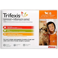 Trifexis For Dogs 10.1-20 lbs, 6 Chewable Tablets