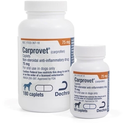 Dechra CarproVet (Carprofen) 75mg, 180 Caplets