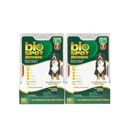 Bio Spot Defense Flea & Tick Spot On, Dogs 81 lbs & Over, 6 Month