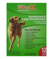 Sentry HC WormX Large Dog, 12 Chewable Tablets