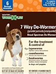 Sentry HC WormX Plus 7 Way De-Wormer For Small Dogs, 6 Chewable Tablets