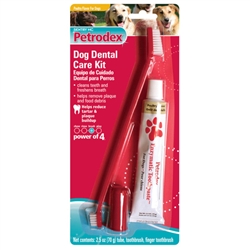 Petrodex Dog Dental Care Kit, Poultry Toothpaste With 2 Toothbrushes