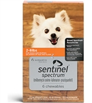 Sentinel Spectrum Chewables For Dogs 2-8 lbs, 6 Pack