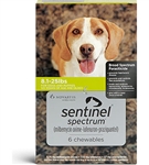 Sentinel Spectrum Chewables For Dogs 8.1-25 lbs, 6 Pack