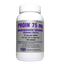 Proin 75 Chewable Tablets, 180 Count for Dog Urinary Incontinence